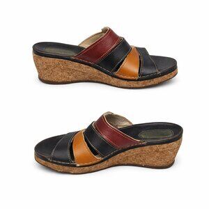 El Naturalista Wedge Slip-On Sandals Size 40/US 8